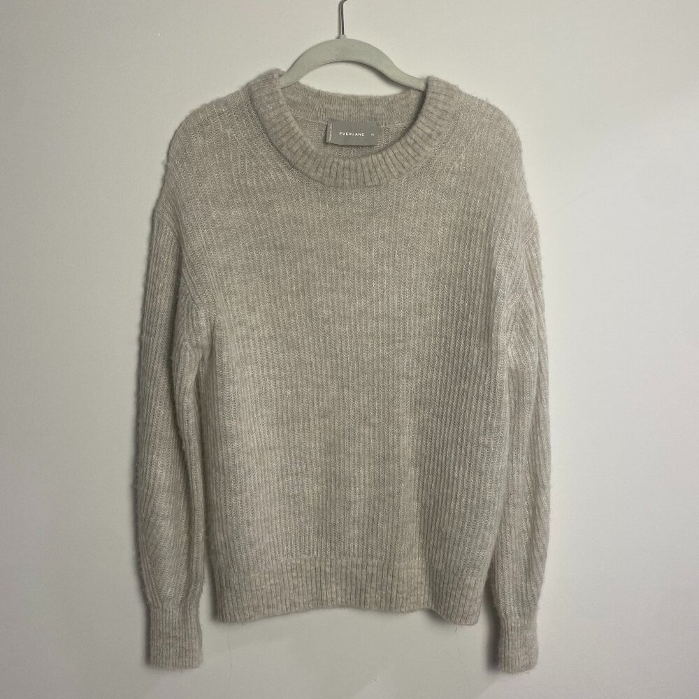 Everlane The Cocoon Crew in Alpaca Color Almond XS